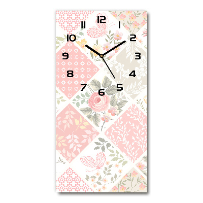 Moderne wanduhr Blumenmuster