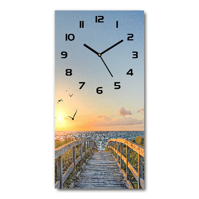 Moderne wanduhr Weg zum Strand