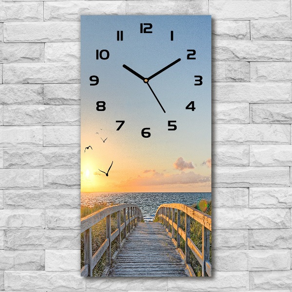 Moderne wanduhr Weg zum Strand