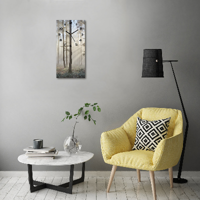 Wanduhr Nebel im Wald