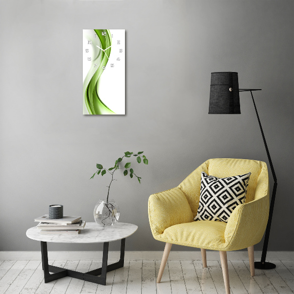 Wanduhr aus glas Abstrakte Welle