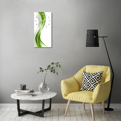 Wanduhr aus glas Abstrakte Welle