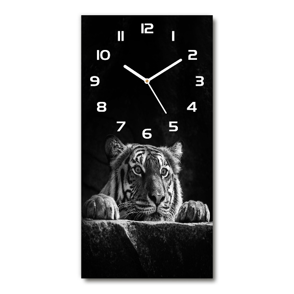 Wanduhr aus glas Tiger