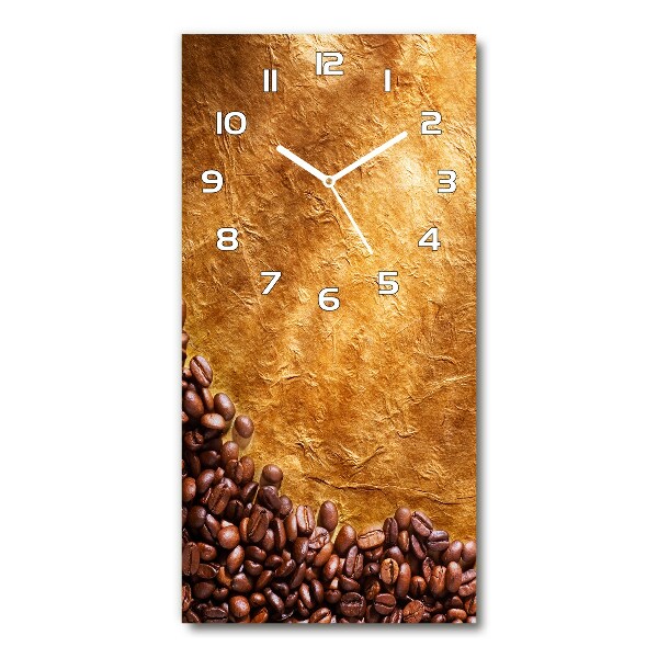 Wanduhr aus glas Kaffeebohnen