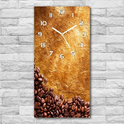 Wanduhr aus glas Kaffeebohnen