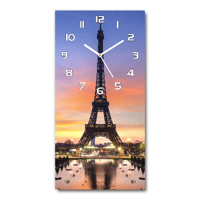 Wanduhr aus glas Eiffelturm Paris