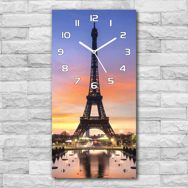 Wanduhr aus glas Eiffelturm Paris