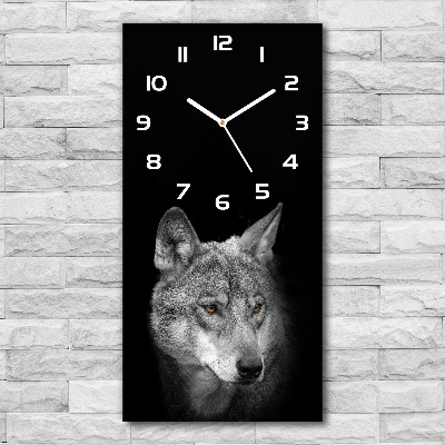 Wanduhr aus glas Wolf