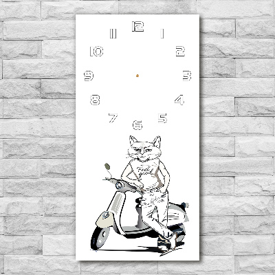 Wanduhr aus glas Katzenmann