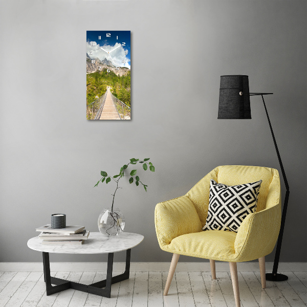 Wanduhr aus glas Hängebrücke