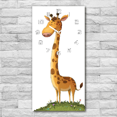 Wanduhr aus glas Giraffe