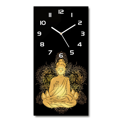 Wanduhr aus glas Buddha und Mandala