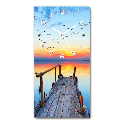 Vertikale Uhr Holzsteg