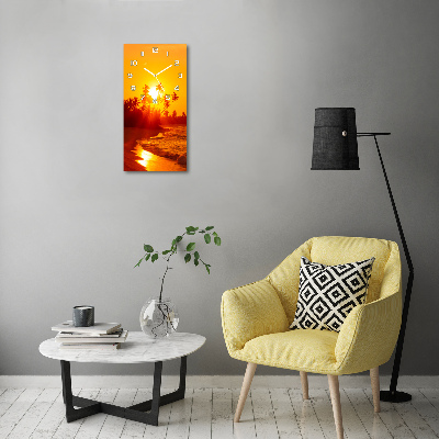 Wanduhr aus glas Tropischer Strand