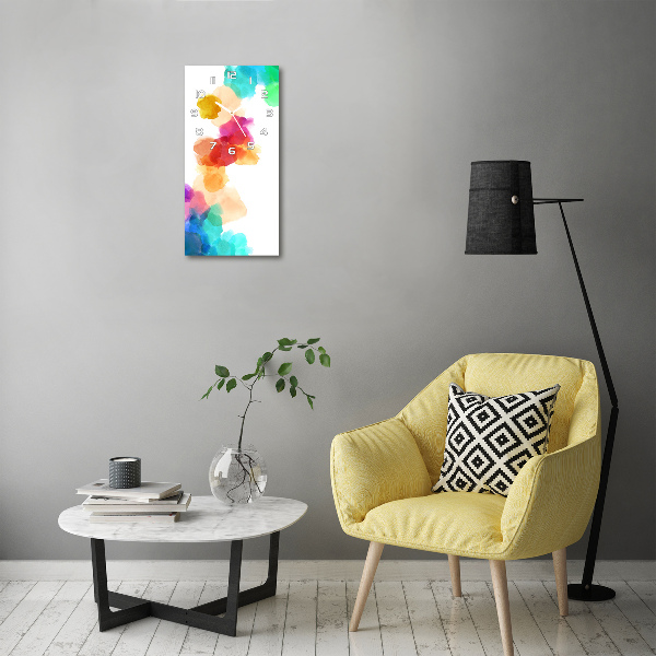 Vertikale Uhr Bunte Flecken