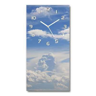 Wanduhr aus glas Wolken am Himmel