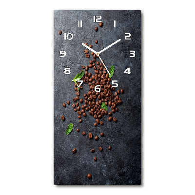 Wanduhr aus glas Kaffeebohnen