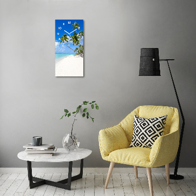 Wanduhr aus glas Tropischer Strand