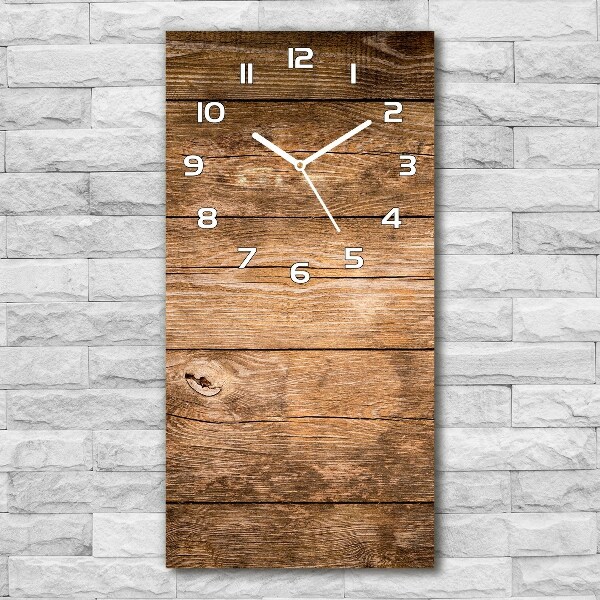 Vertikale Uhr Holzhintergrund