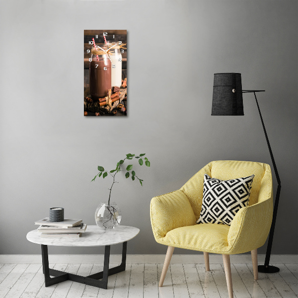 Wanduhr aus glas Milchshakes