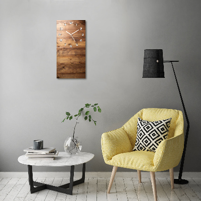 Wanduhr aus glas Holzhintergrund