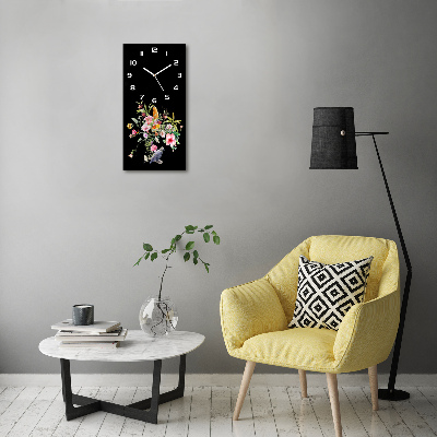 Wanduhr aus glas Hawaiianisches Muster