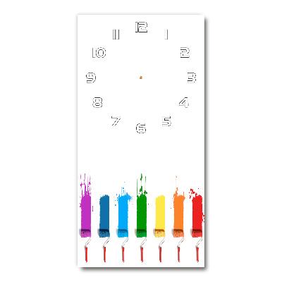 Wanduhr aus glas Farbrollen