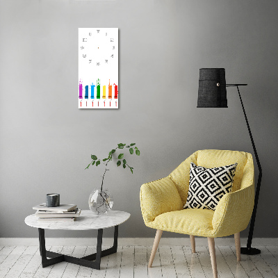 Wanduhr aus glas Farbrollen