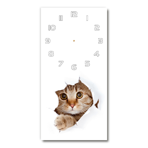 Vertikale Uhr Katze