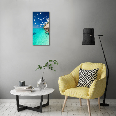 Wanduhr aus glas Tropische Insel