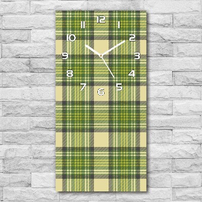 Vertikale Uhr Grün kariert