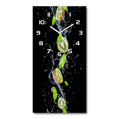 Wanduhr aus glas Kiwi