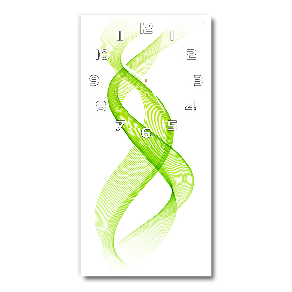 Wanduhr aus glas Bunte Wellen