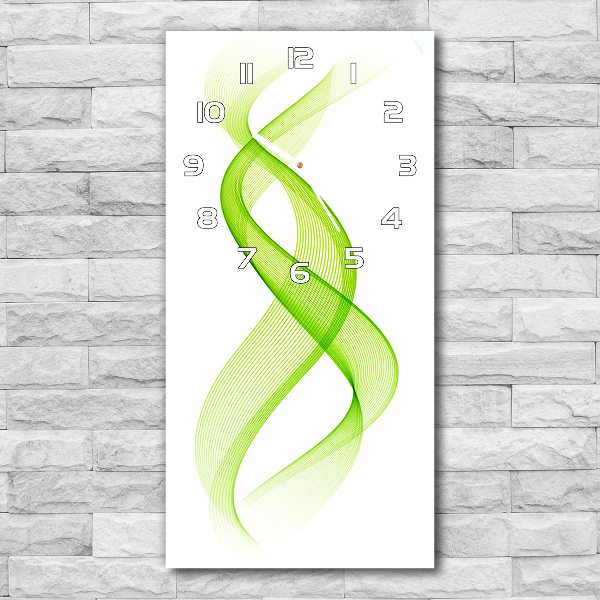 Wanduhr aus glas Bunte Wellen