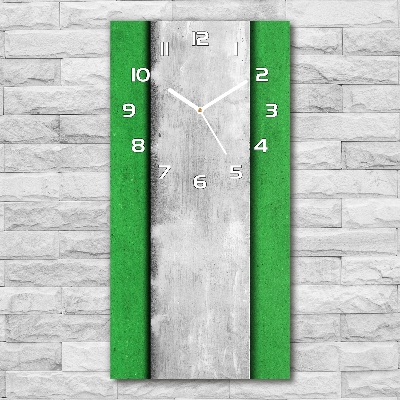 Wanduhr aus glas Grüne Wand