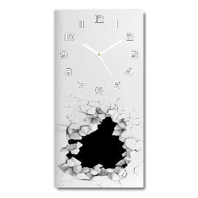 Wanduhr aus glas Loch in der Wand