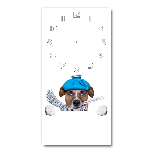 Vertikale Uhr Kranker Hund