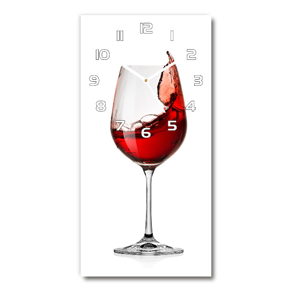 Wanduhr aus glas Rotwein