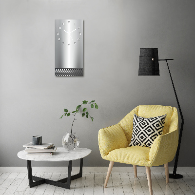 Wanduhr aus glas Metallischer Hintergrund