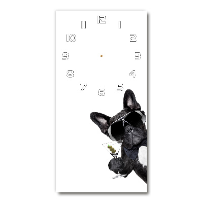 Wanduhr aus glas Piez mit Martini