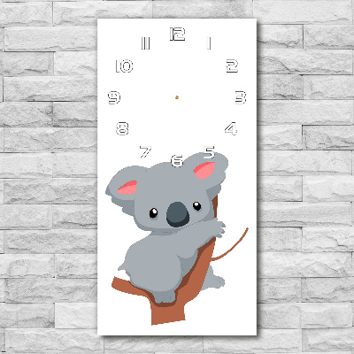 Wanduhr aus glas Panda auf einem Baum