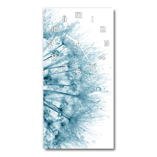 Wanduhr aus glas Löwenzahnsamen