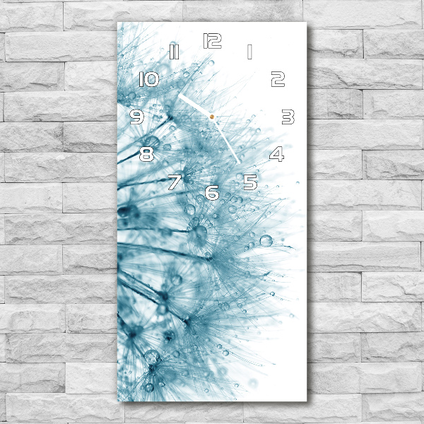 Wanduhr aus glas Löwenzahnsamen