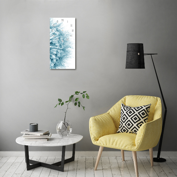 Wanduhr aus glas Löwenzahnsamen