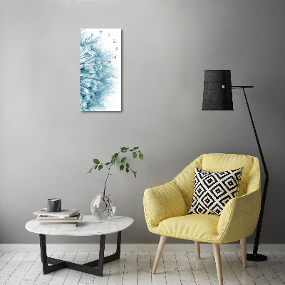 Wanduhr aus glas Löwenzahnsamen