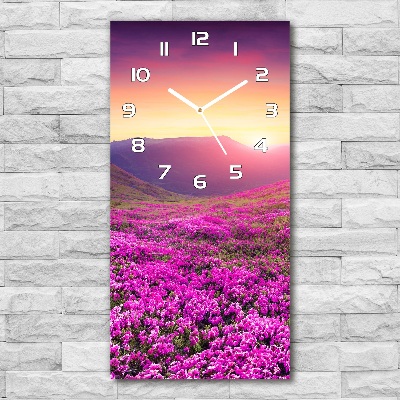 Wanduhr aus glas Rhododendronberge