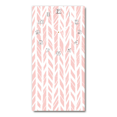 Wanduhr aus glas Fischgrätmuster