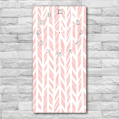 Wanduhr aus glas Fischgrätmuster