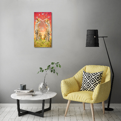 Vertikale Uhr Zwei Geparden