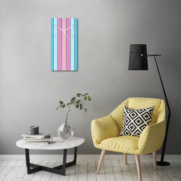 Vertikale Uhr Bunte Streifen